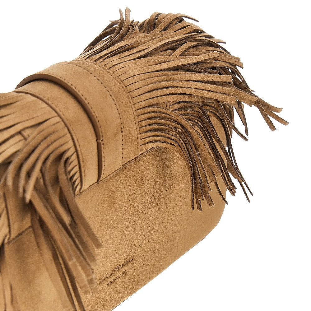 faux suede leather bag with fringes