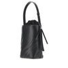 fringed cut leather bucket bag