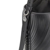 fringed cut leather bucket bag