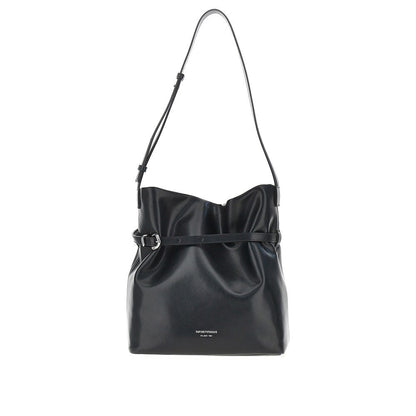 EMPORIO ARMANI OS leather medium bucket bag