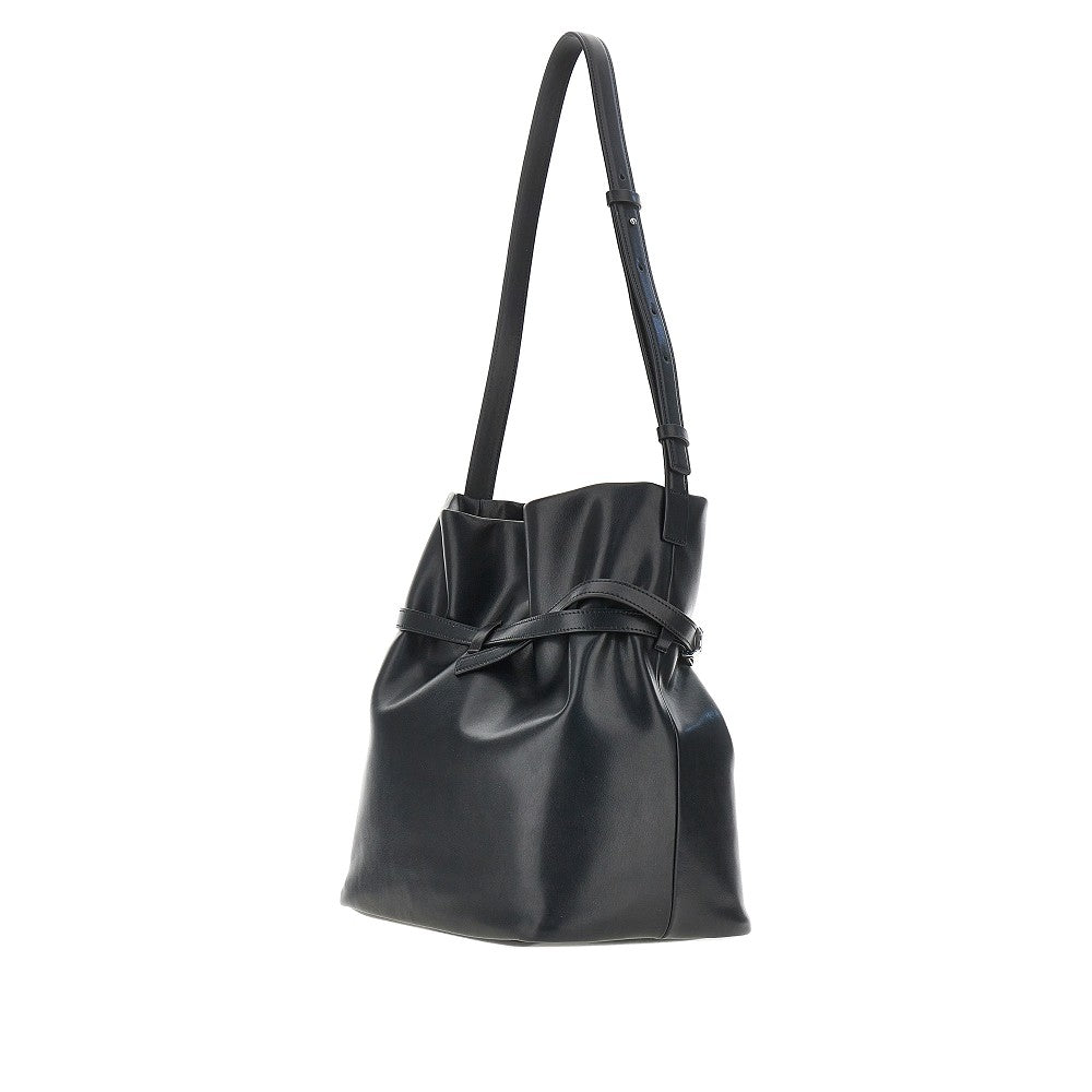EMPORIO ARMANI OS leather medium bucket bag