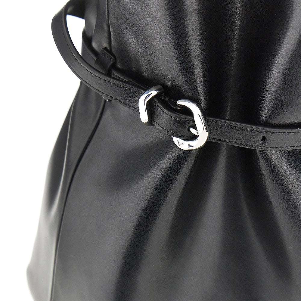 EMPORIO ARMANI OS leather medium bucket bag