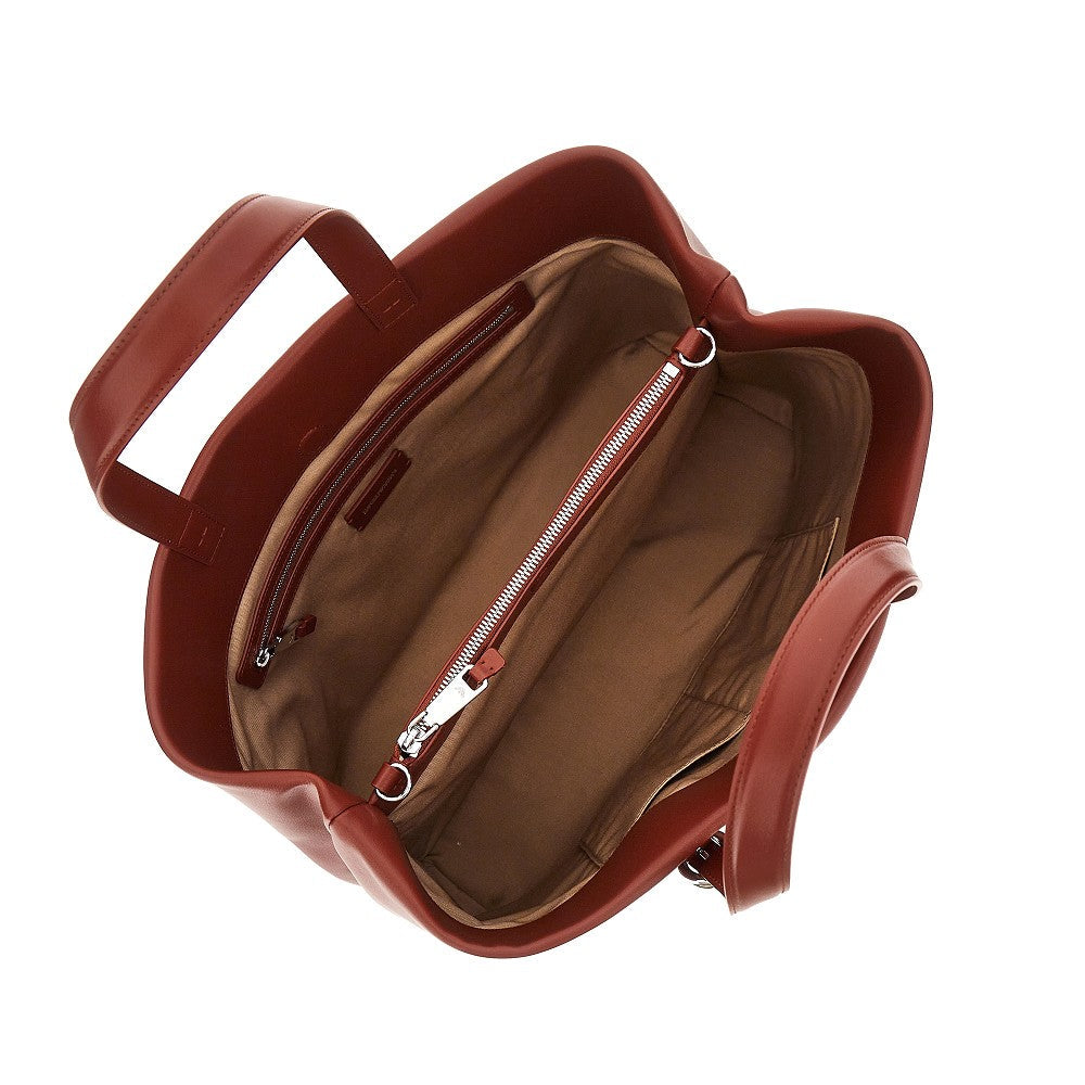 EMPORIO ARMANI OS leather shopping bag