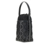 faux leather and mesh bucket bag