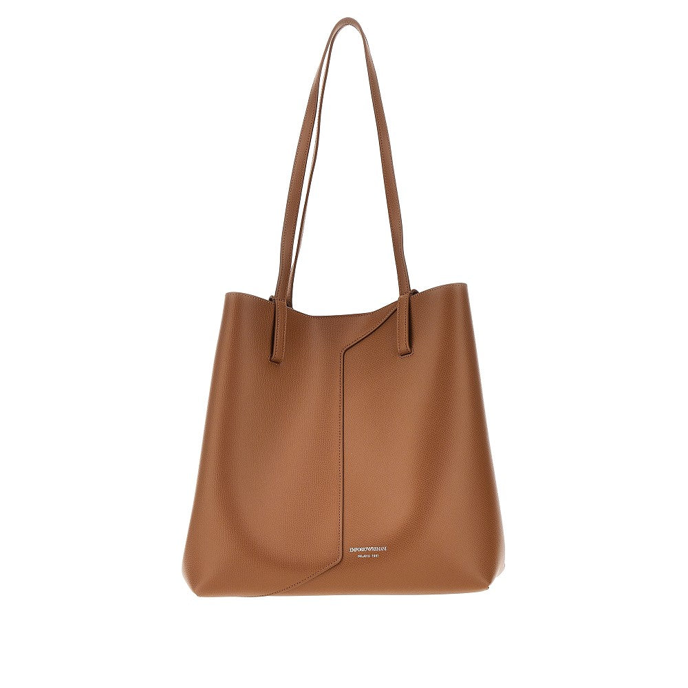 emporio armani 1981 leather shopping bag