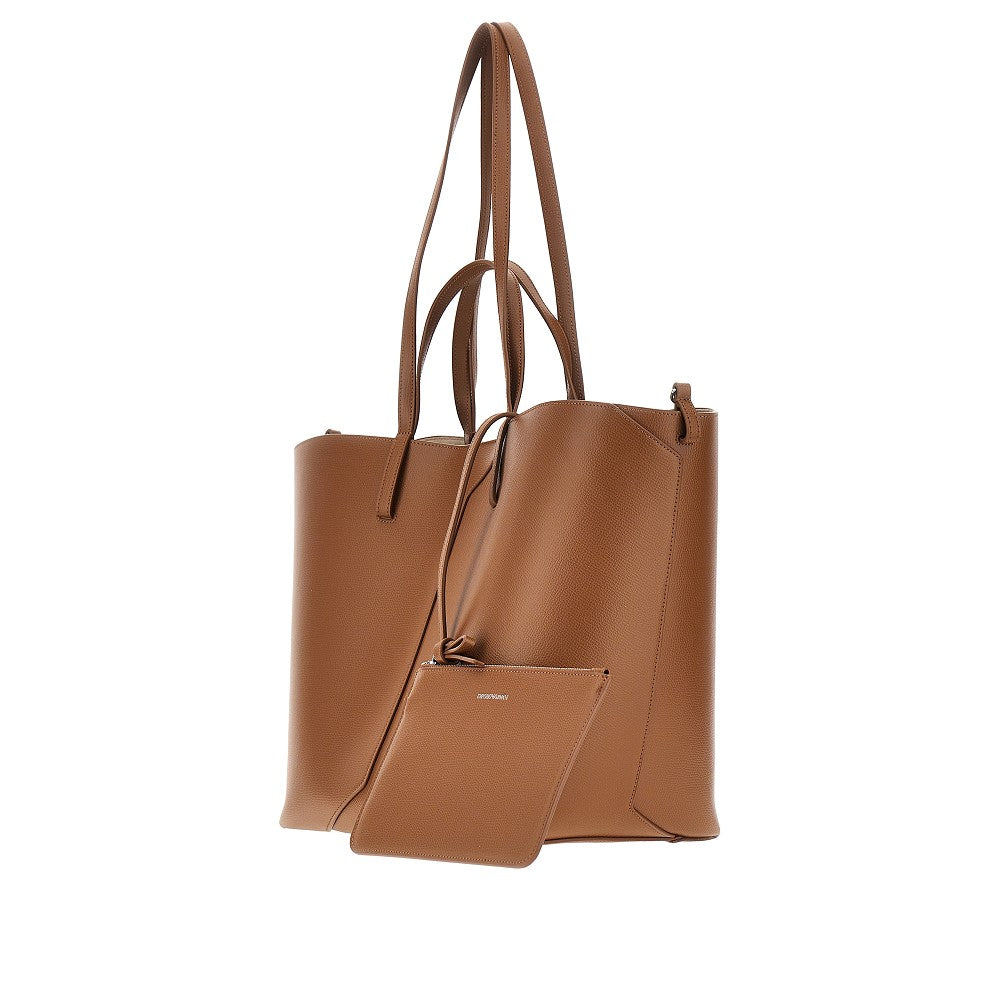 emporio armani 1981 leather shopping bag
