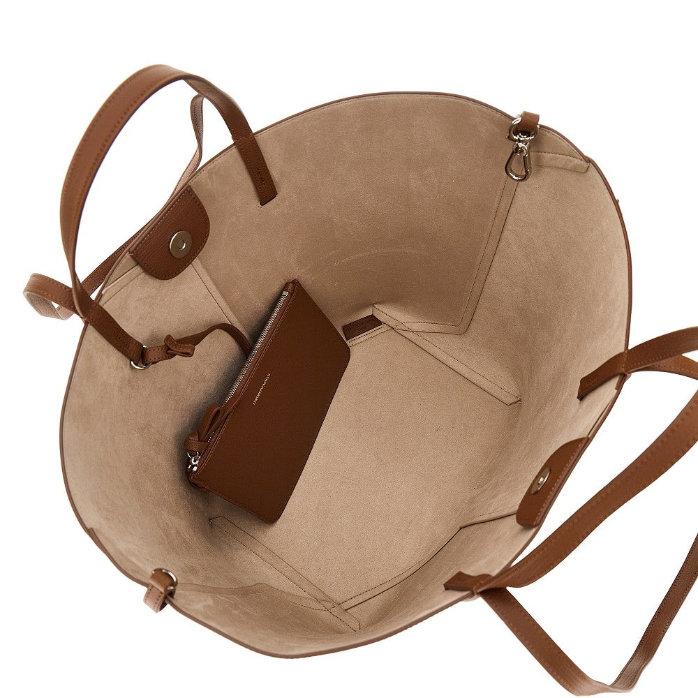 emporio armani 1981 leather shopping bag