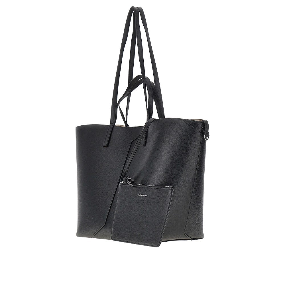 emporio armani 1981 leather shopping bag