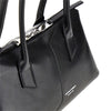 leather shoulder bag with lettering logo