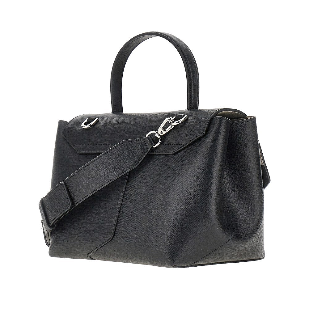 emporio armani 1981 top-handle leather bag