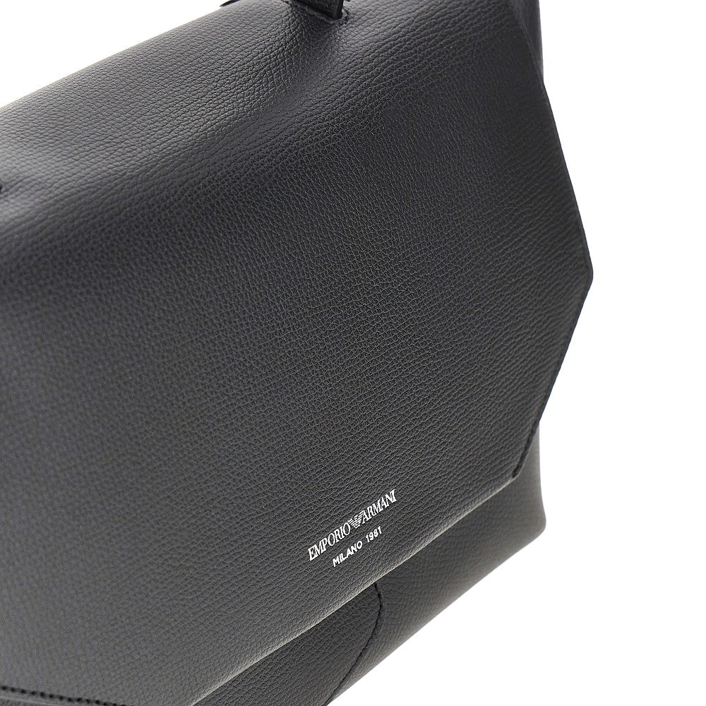 emporio armani 1981 top-handle leather bag