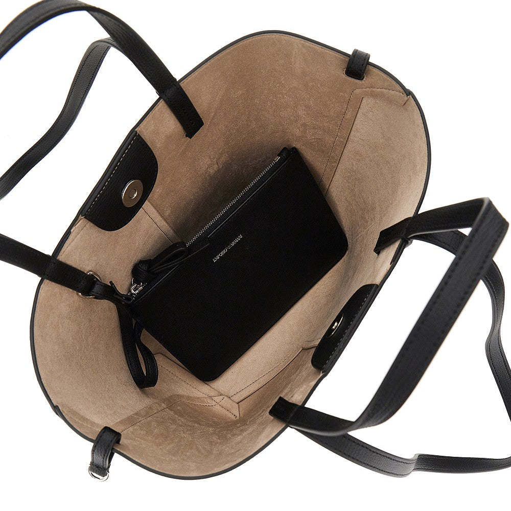 emporio armani 1981 leather tote bag