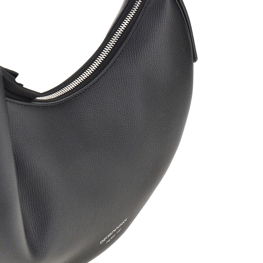 emporio armani 1981 grain leather hobo bag