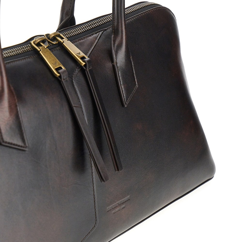 old effect leather shoulder bag