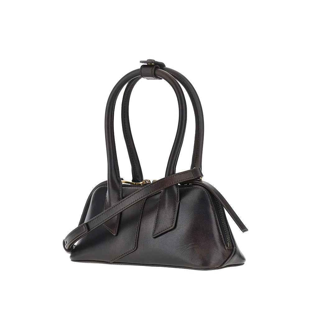 EMPORIO ARMANI OS old effect leather mini bag