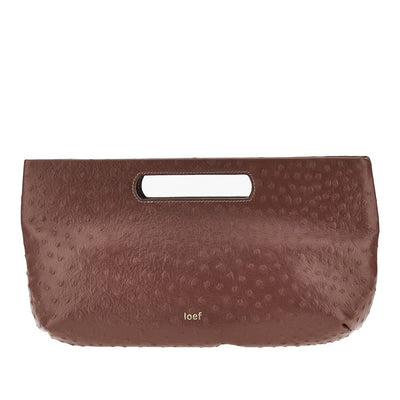 IOEF OS ostrich-print leather dalia bag