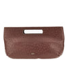ostrich-print leather dalia bag
