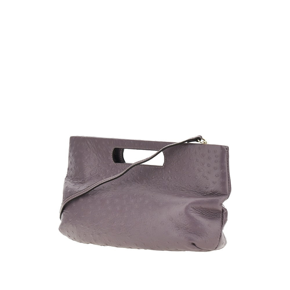 IOEF OS ostrich-print leather dalia bag
