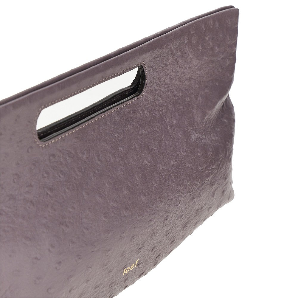 ostrich-print leather dalia bag