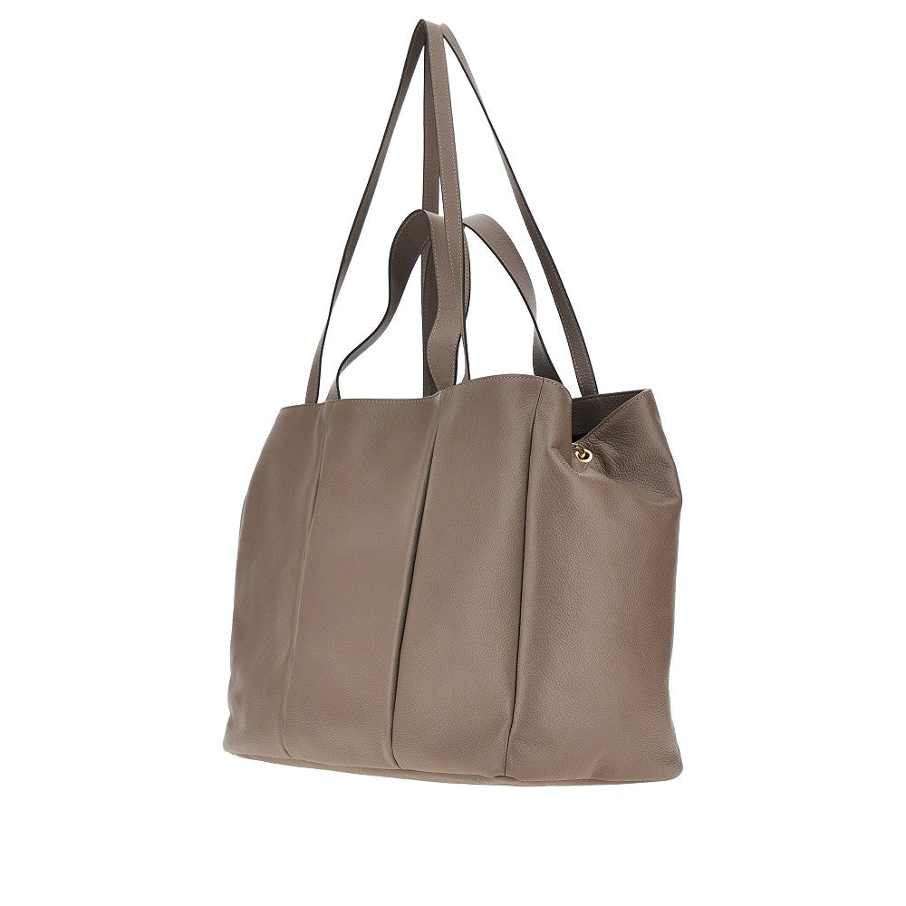 IOEF OS grained leather daisy shopping bag