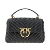 PINKO OS chevron nappa leather mini love lady puff bag