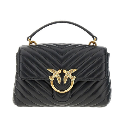 PINKO OS chevron nappa leather mini love lady puff bag