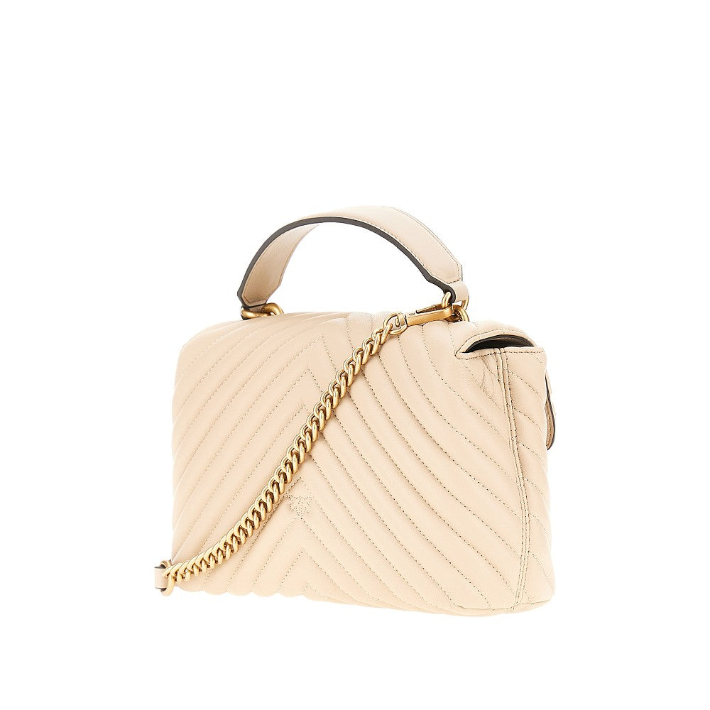 chevron nappa leather mini love lady puff bag