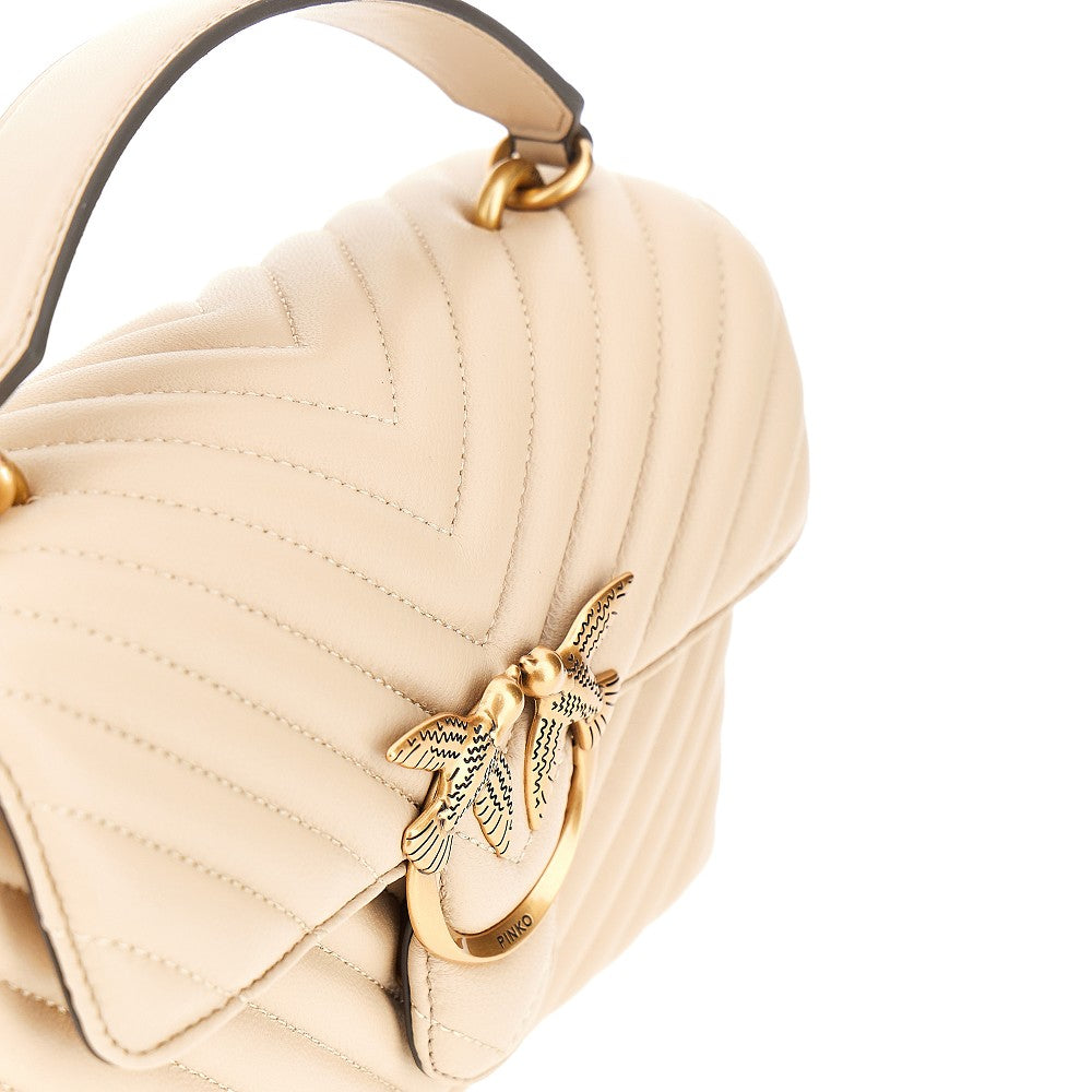 chevron nappa leather mini love lady puff bag