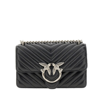 PINKO OS chevron leather mini love one bag