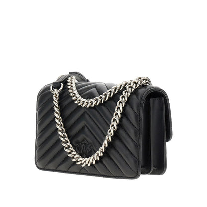 PINKO OS chevron leather mini love one bag