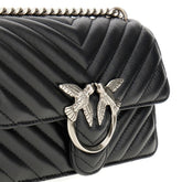 PINKO OS chevron leather mini love one bag