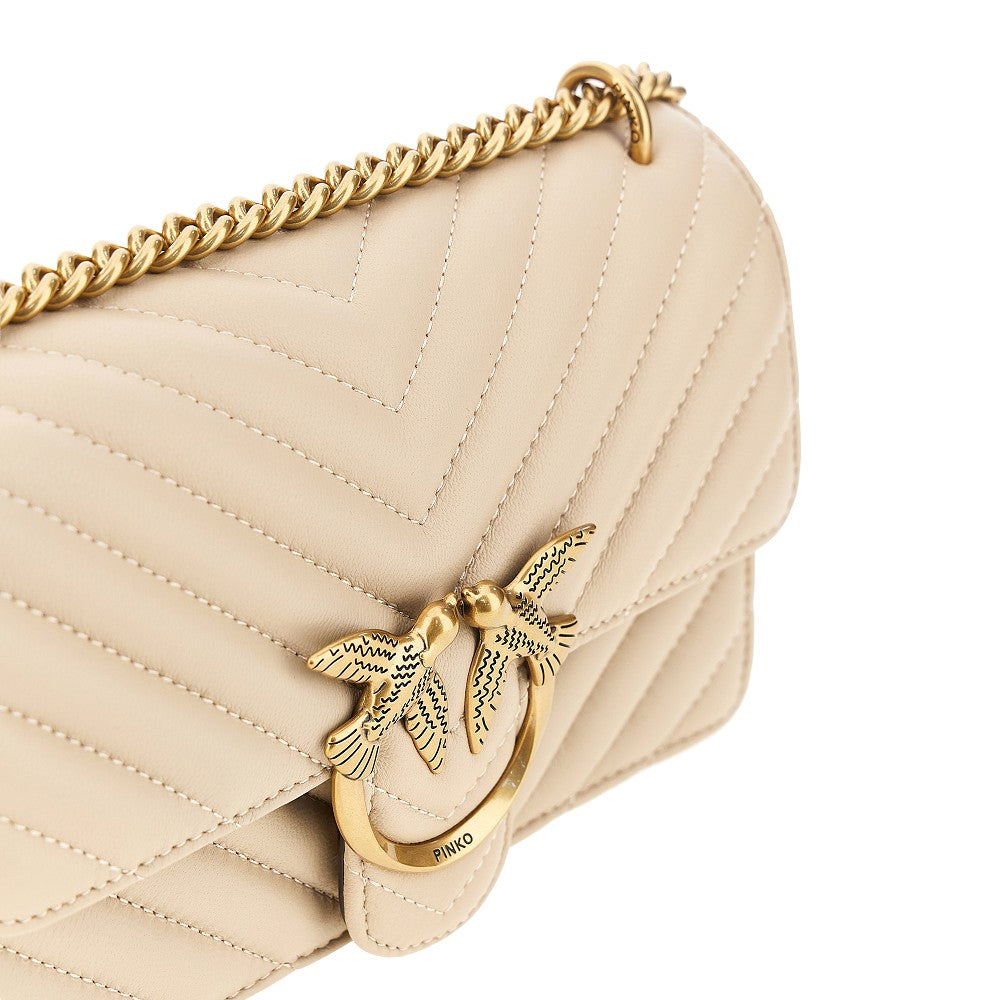 chevron leather mini love one bag