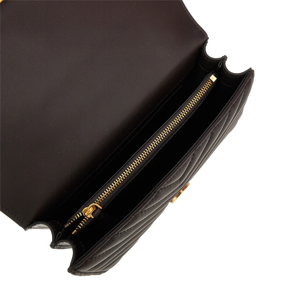 chevron leather mini love one bag