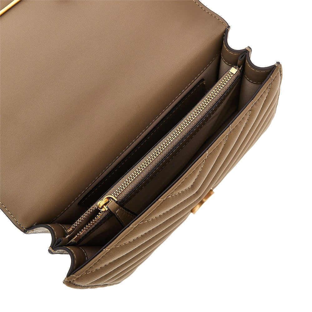 chevron leather mini love one bag