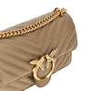 chevron leather mini love one bag