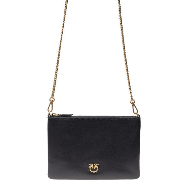 PINKO OS flat classic leather pouch