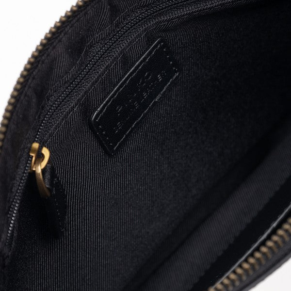 flat classic leather pouch