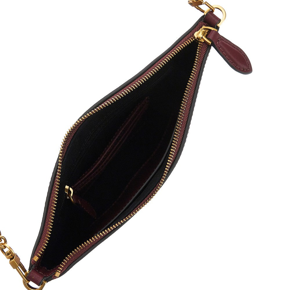flat classic leather pouch