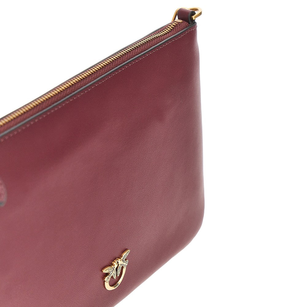 flat classic leather pouch
