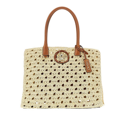 VERSACE OS big la medusa raffia shopping bag