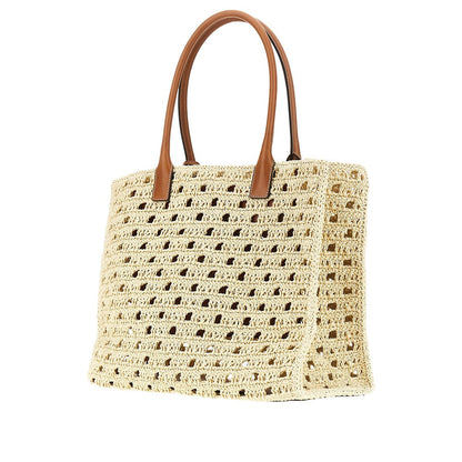 VERSACE OS big la medusa raffia shopping bag