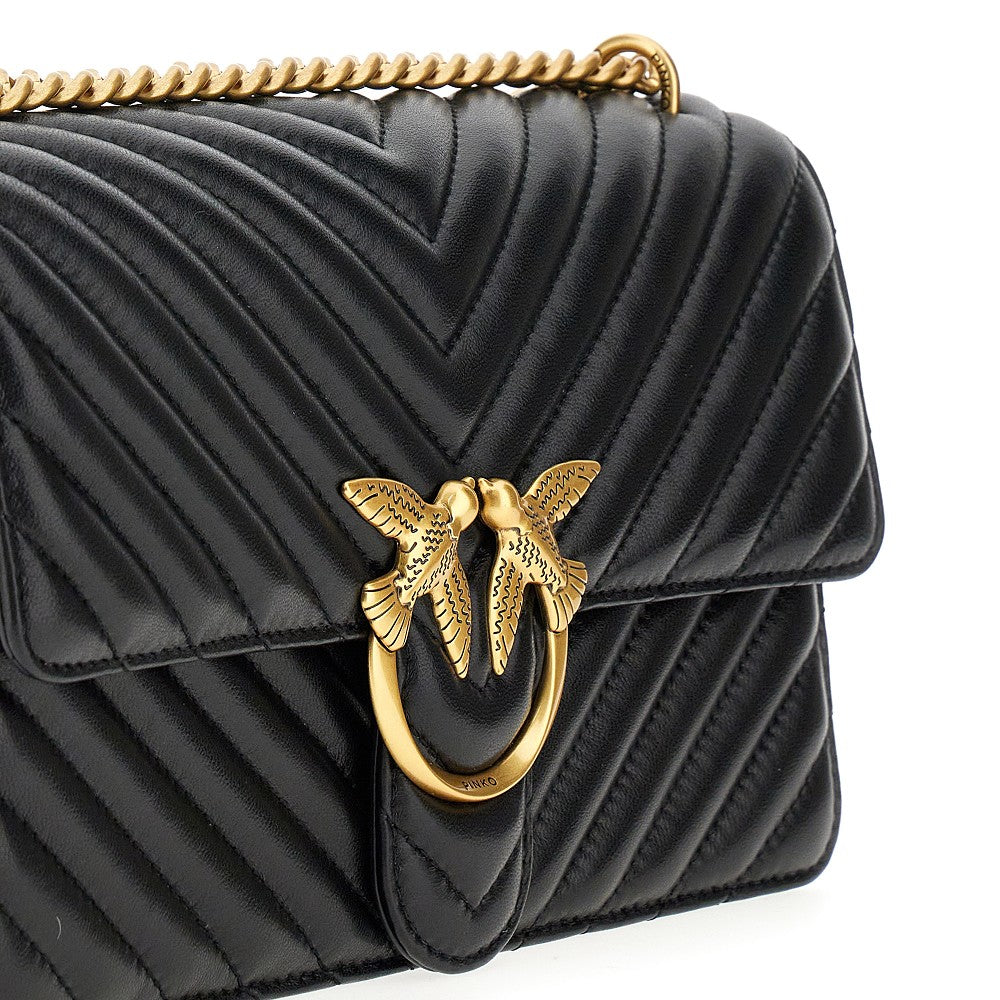 chevron leather love one classic bag