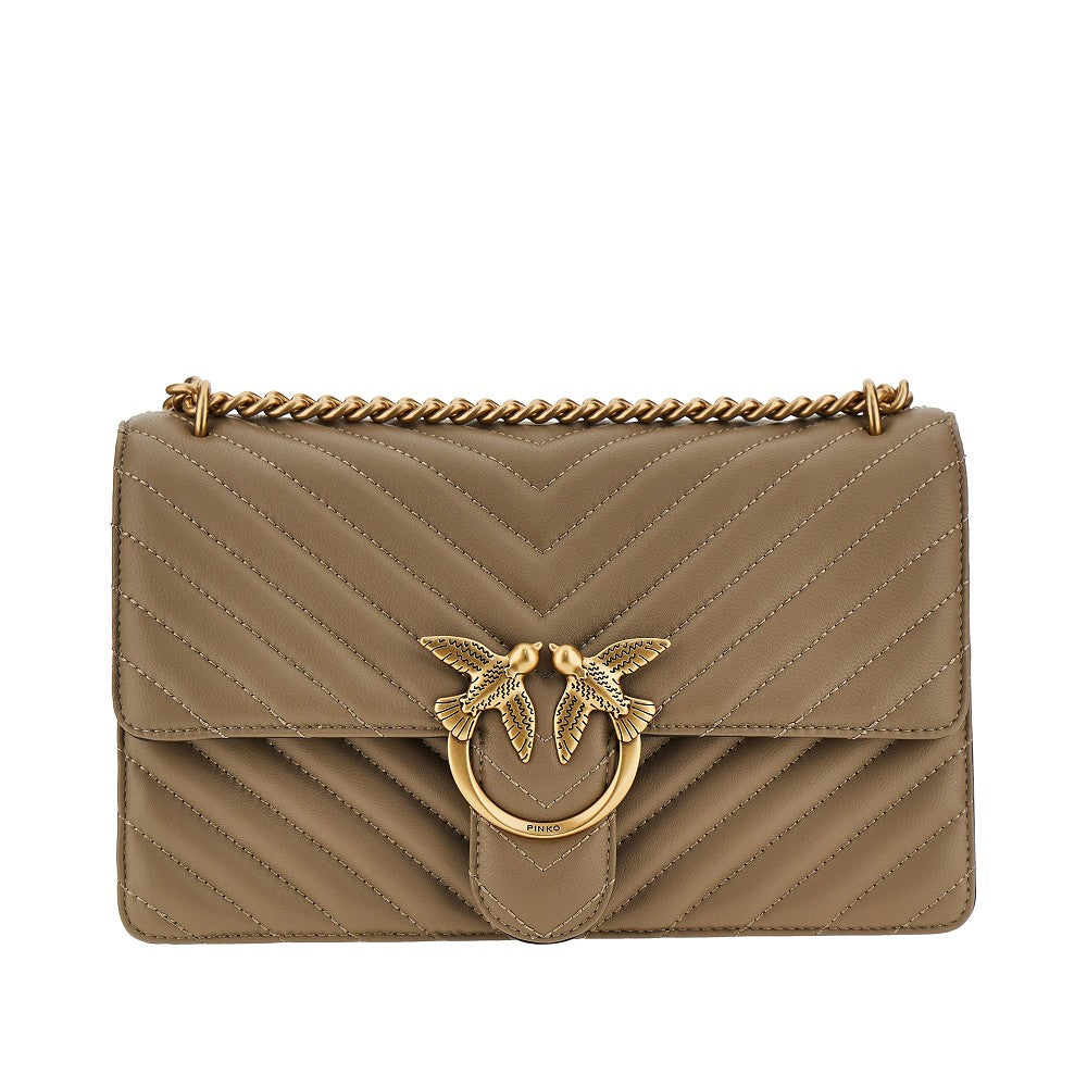 chevron leather love one classic bag