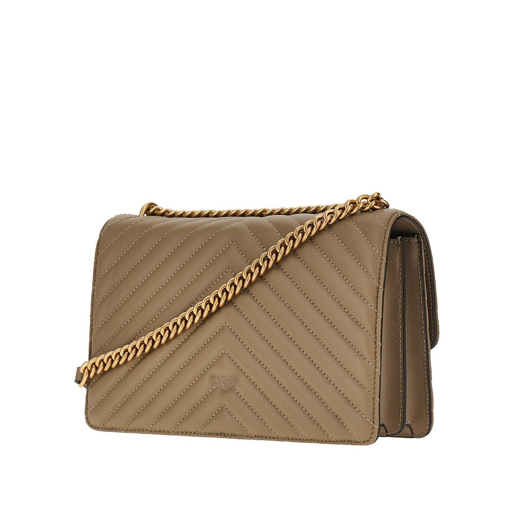 chevron leather love one classic bag
