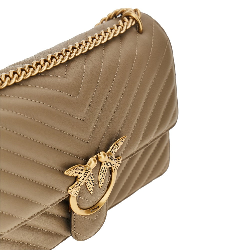 chevron leather love one classic bag