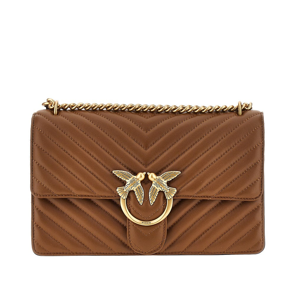 chevron leather love one classic bag