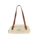 VERSACE OS versace tag crochet knitted bowling bag