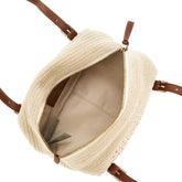 VERSACE OS versace tag crochet knitted bowling bag