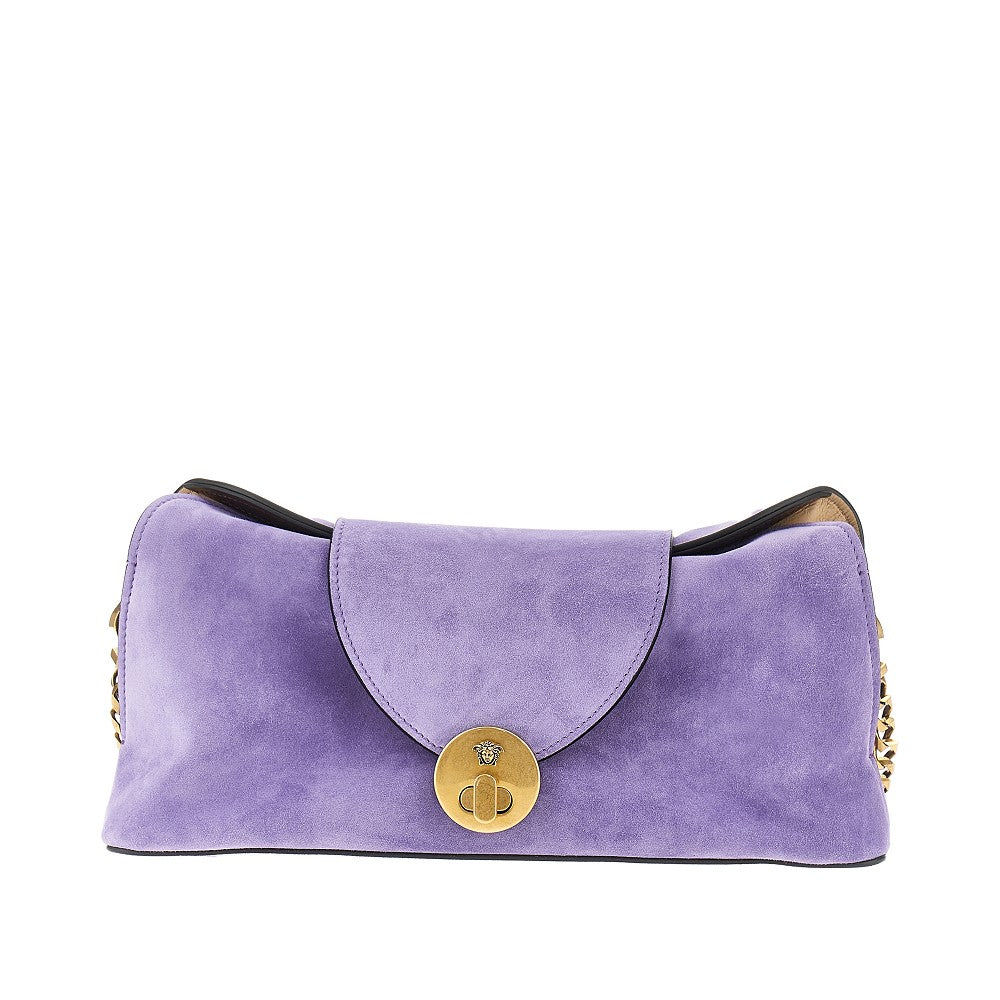 VERSACE OS suede leather vivian clutch
