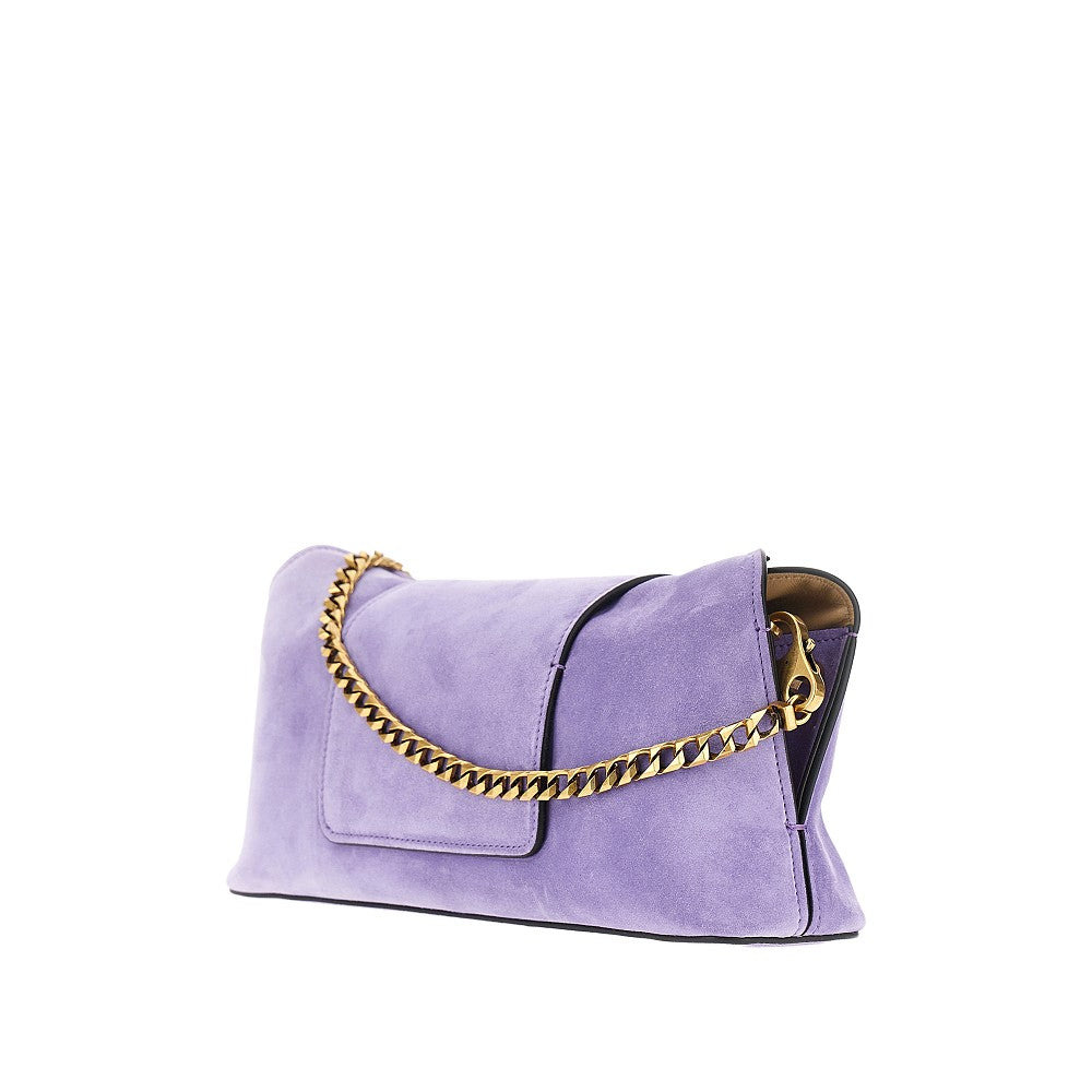 VERSACE OS suede leather vivian clutch